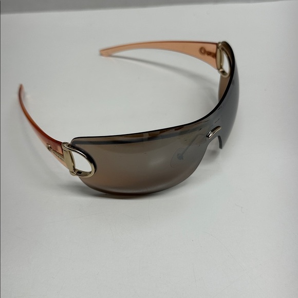 Gucci Strass Horsebit Sunglasses‎ Shield Tinted Glasses Vintage Y2K 2000s Orange main image 10